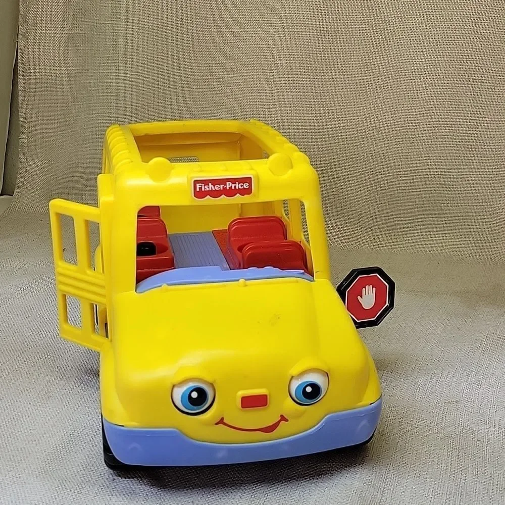 Fisher-Price Nifty Station Wagon , Little People Airplane, School Bus, 11 Figure